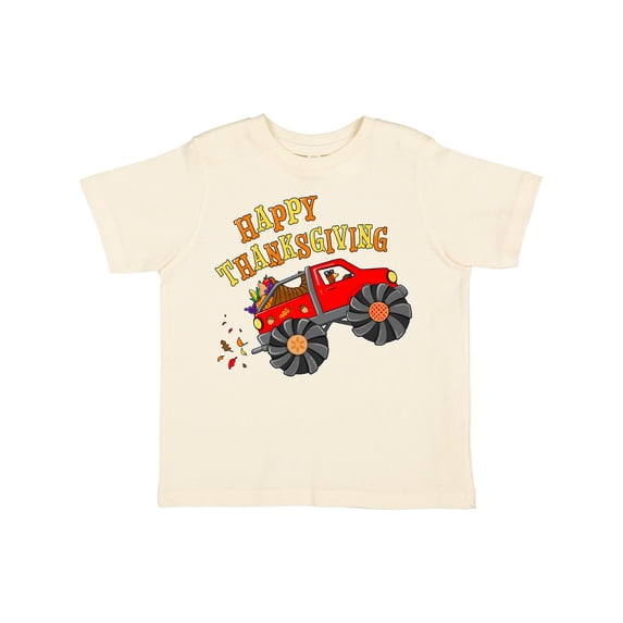 Inktastic Happy Thanksgiving Monster Truck with Turkey and Food Boys or Girls Toddler T-Shirt