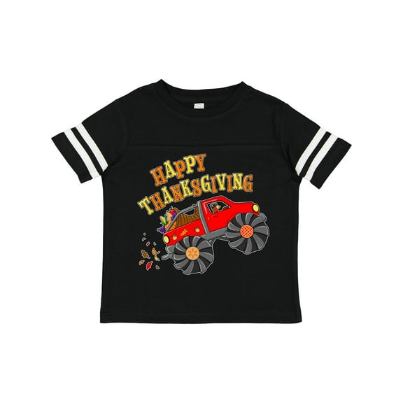 Inktastic Happy Thanksgiving Monster Truck with Turkey and Food Boys or Girls Toddler T-Shirt