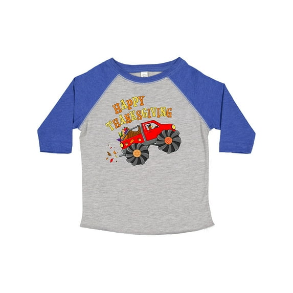 Inktastic Happy Thanksgiving Monster Truck with Turkey and Food Boys or Girls Toddler T-Shirt