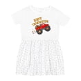 thumbnail image 1 of Inktastic Happy Thanksgiving Monster Truck with Turkey and Food Girls Toddler Dress, 1 of 5