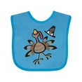 thumbnail image 1 of Inktastic Happy Thanksgiving Turkey Boys or Girls Baby Bib, 1 of 4