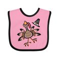 thumbnail image 1 of Inktastic Happy Thanksgiving Turkey Boys or Girls Baby Bib, 1 of 4