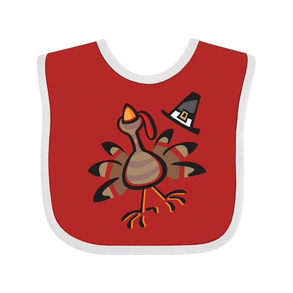 Inktastic Happy Thanksgiving Turkey Boys or Girls Baby Bib
