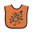 thumbnail image 1 of Inktastic Happy Thanksgiving Turkey Boys or Girls Baby Bib, 1 of 4