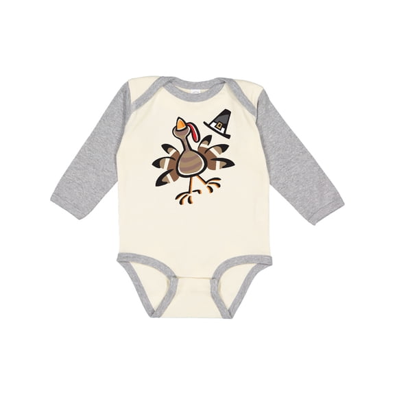 Inktastic Happy Thanksgiving Turkey Boys or Girls Long Sleeve Baby Bodysuit