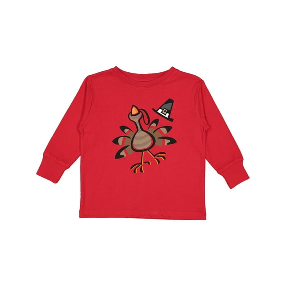 Inktastic Happy Thanksgiving Turkey Boys or Girls Long Sleeve Toddler T-Shirt
