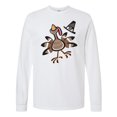 thumbnail image 1 of Inktastic Happy Thanksgiving Turkey Long Sleeve T-Shirt, 1 of 5