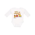 thumbnail image 1 of Inktastic Happy Thanksgiving Turkey Train with Food Boys or Girls Long Sleeve Baby Bodysuit, 1 of 5