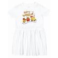 thumbnail image 1 of Inktastic Happy Thanksgiving Turkey Train with Food Girls Toddler Dress, 1 of 5