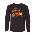 thumbnail image 1 of Inktastic Happy Thanksgiving Turkey Train with Food Long Sleeve Youth T-Shirt, 1 of 5