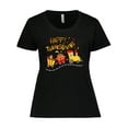 thumbnail image 1 of Inktastic Happy Thanksgiving Turkey Train with Food Women's Plus Size T-Shirt, 1 of 5