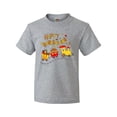 thumbnail image 1 of Inktastic Happy Thanksgiving Turkey Train with Food Youth T-Shirt, 1 of 5