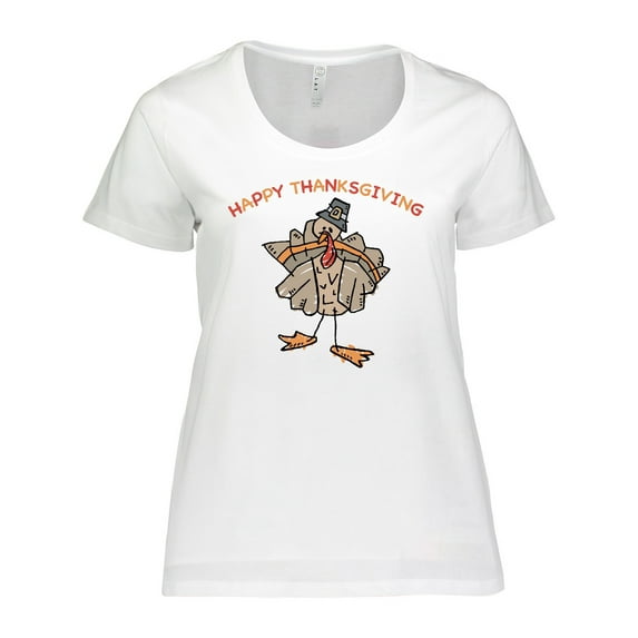 Inktastic Happy Thanksgiving Women's Plus Size T-Shirt