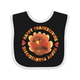 thumbnail image 1 of Inktastic Happy Thanksgiving with Cute Turkey Boys or Girls Baby Bib, 1 of 4