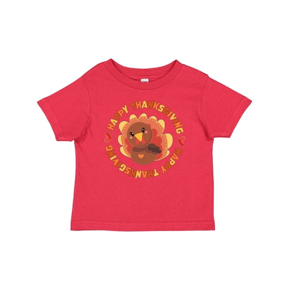 Inktastic Happy Thanksgiving with Cute Turkey Boys or Girls Baby T-Shirt