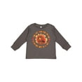 thumbnail image 1 of Inktastic Happy Thanksgiving with Cute Turkey Boys or Girls Long Sleeve Toddler T-Shirt, 1 of 5