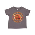 thumbnail image 1 of Inktastic Happy Thanksgiving with Cute Turkey Boys or Girls Toddler T-Shirt, 1 of 5