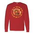 thumbnail image 1 of Inktastic Happy Thanksgiving with Cute Turkey Long Sleeve T-Shirt, 1 of 5