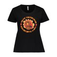 thumbnail image 1 of Inktastic Happy Thanksgiving with Cute Turkey Women's Plus Size T-Shirt, 1 of 5
