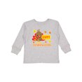 thumbnail image 1 of Inktastic Happy Thanksgiving with Cute Turkey and Leaves Boys or Girls Long Sleeve Toddler T-Shirt, 1 of 5