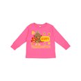 thumbnail image 1 of Inktastic Happy Thanksgiving with Cute Turkey and Leaves Boys or Girls Long Sleeve Toddler T-Shirt, 1 of 5