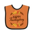 thumbnail image 1 of Inktastic Happy Thanksgiving with Fall Floral Boys or Girls Baby Bib, 1 of 4
