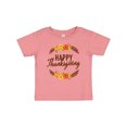 thumbnail image 1 of Inktastic Happy Thanksgiving with Fall Floral Boys or Girls Baby T-Shirt, 1 of 5