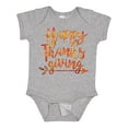 thumbnail image 1 of Inktastic Happy Thanksgiving with leaf arrow in fall colors Boys or Girls Baby Bodysuit, 1 of 5