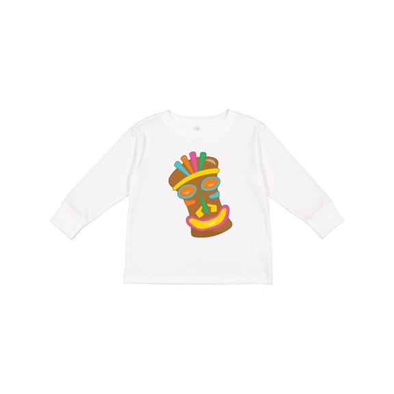 Inktastic Happy Tiki Face Boys or Girls Long Sleeve Toddler T-Shirt