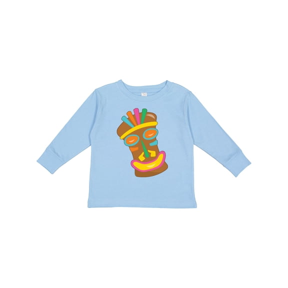 Inktastic Happy Tiki Face Boys or Girls Long Sleeve Toddler T-Shirt