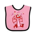 thumbnail image 1 of Inktastic Happy Valentine Cute Red Cartoon Dragon with Hearts Boys or Girls Baby Bib, 1 of 4