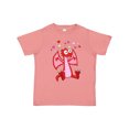 thumbnail image 1 of Inktastic Happy Valentine Cute Red Cartoon Dragon with Hearts Boys or Girls Toddler T-Shirt, 1 of 5