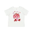 thumbnail image 1 of Inktastic Happy Valentine Cute Red Cartoon Dragon with Hearts Boys or Girls Toddler T-Shirt, 1 of 5