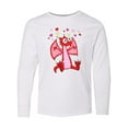thumbnail image 1 of Inktastic Happy Valentine Cute Red Cartoon Dragon with Hearts Long Sleeve Youth T-Shirt, 1 of 5