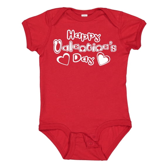 Inktastic Happy Valentine's Day Boys or Girls Baby Bodysuit