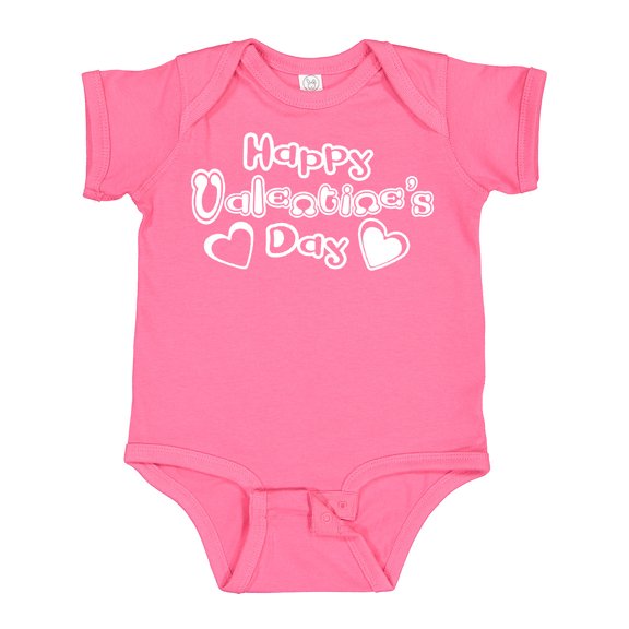 Inktastic Happy Valentine's Day Boys or Girls Baby Bodysuit