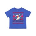 thumbnail image 1 of Inktastic Happy Valentine's Day Sloth and Llama Ugly Sweater Style Boys or Girls Toddler T-Shirt, 1 of 5