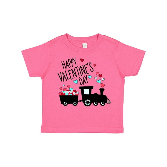 Inktastic Happy Valentine's Day Train Boys or Girls Toddler T-Shirt