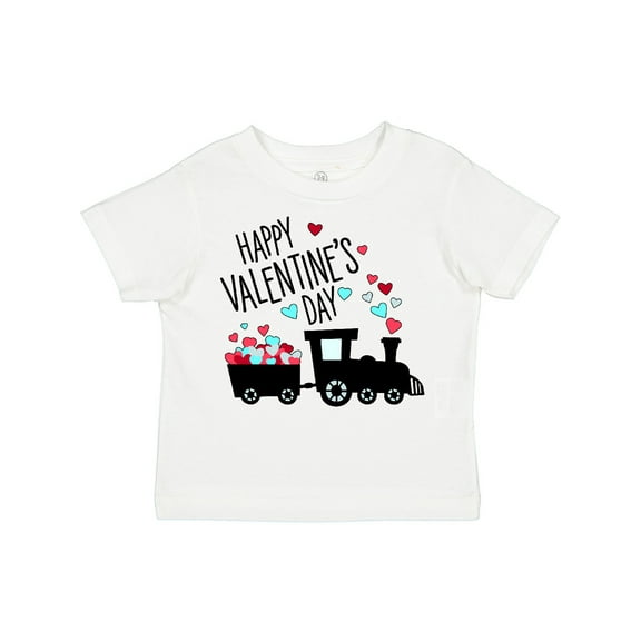 Inktastic Happy Valentine's Day Train Boys or Girls Toddler T-Shirt