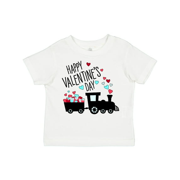 Inktastic Happy Valentine's Day Train Boys or Girls Toddler T-Shirt