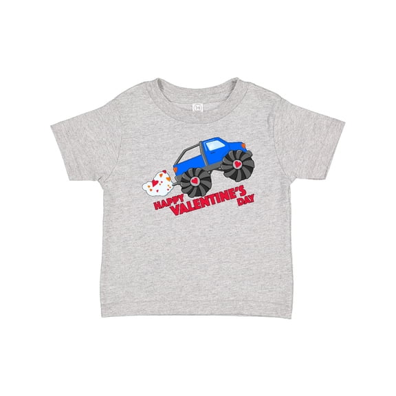 Inktastic Happy Valentine's Day-monster Truck Boys or Girls Baby T-Shirt