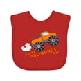 thumbnail image 1 of Inktastic Happy Valentine's Day-monster truck Boys or Girls Baby Bib, 1 of 4