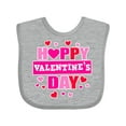 thumbnail image 1 of Inktastic Happy Valentine's Day with Hearts Boys or Girls Baby Bib, 1 of 4