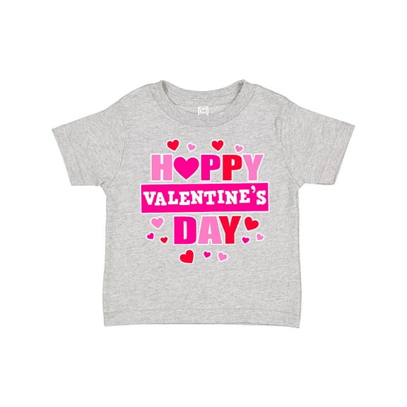 Inktastic Happy Valentine's Day with Hearts Boys or Girls Toddler T-Shirt
