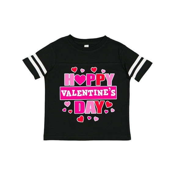 Inktastic Happy Valentine's Day with Hearts Boys or Girls Toddler T-Shirt