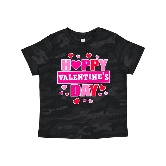 Inktastic Happy Valentine's Day with Hearts Boys or Girls Toddler T-Shirt