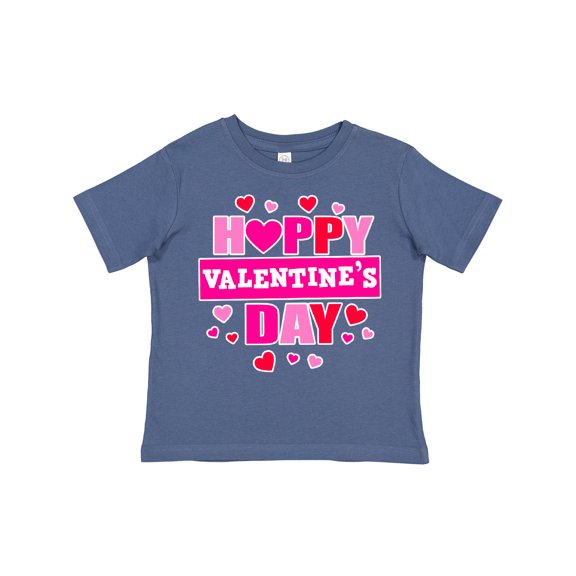 Inktastic Happy Valentine's Day with Hearts Boys or Girls Toddler T-Shirt