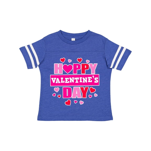 Inktastic Happy Valentine's Day with Hearts Boys or Girls Toddler T-Shirt
