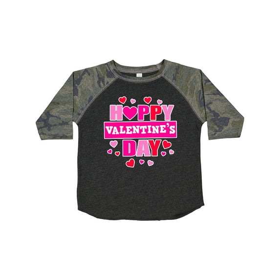 Inktastic Happy Valentine's Day with Hearts Boys or Girls Toddler T-Shirt