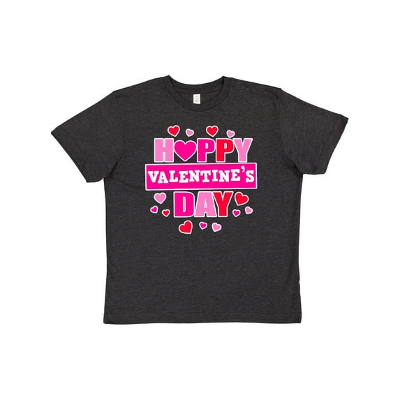 Inktastic Happy Valentine's Day with Hearts Youth T-Shirt